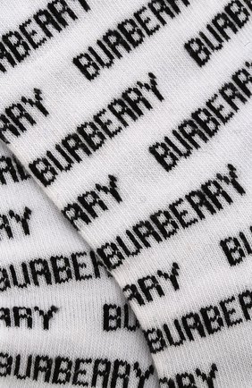 Детские носки с логотипом бренда Burberry белого цвета, арт. 4078173 в ЦУМ | Фото №2 Детские носки с логотипом бренда Burberry белого цвета | Фото №2
