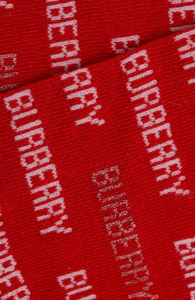 Детские носки с логотипом бренда BURBERRY красного цвета, арт. 4078176 | Фото 2 (Материал: Текстиль, Синтетический материал, Хлопок; Кросс-КТ: Носки; Статус проверки: Проверено, Проверена категория)