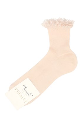 Детские хлопковые носки LA PERLA розового цвета, арт. 43455/4-6 | Фото 1 (Материал: Хлопок, Текстиль; Статус проверки: Проверена категория; Региональные ограничения белый список (Axapta Mercury): RU; Кросс-КТ: Носки)