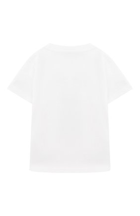 Детский хлопковая футболка DOLCE & GABBANA белого цвета по цене 10450 руб., арт. L1JT7W/G7RIG | Фото 2 Детский хлопковая футболка DOLCE & GABBANA белого цвета, арт. L1JT7W/G7RIG | Фото 2