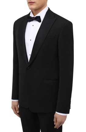 Мужской шерстяной смокинг GIORGIO ARMANI черного цвета по цене 255000 руб., арт. 8WGAS001/T0075 | Фото 2 Мужской шерстяной смокинг GIORGIO ARMANI черного цвета, арт. 8WGAS001/T0075 | Фото 2 (Материал внешний: Шерсть; Рукава: Длинные; Статус проверки: Проверено, Проверена категория; Материал подклада: Вискоза)