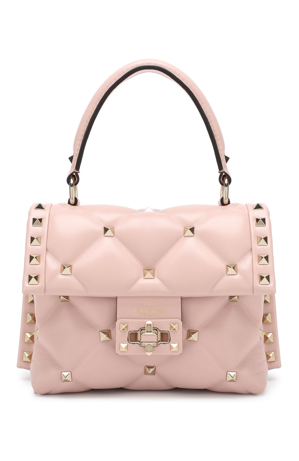 Сумка Valentino Garavani Candystud mini Valentino светло-розовая цвета | Фото №1