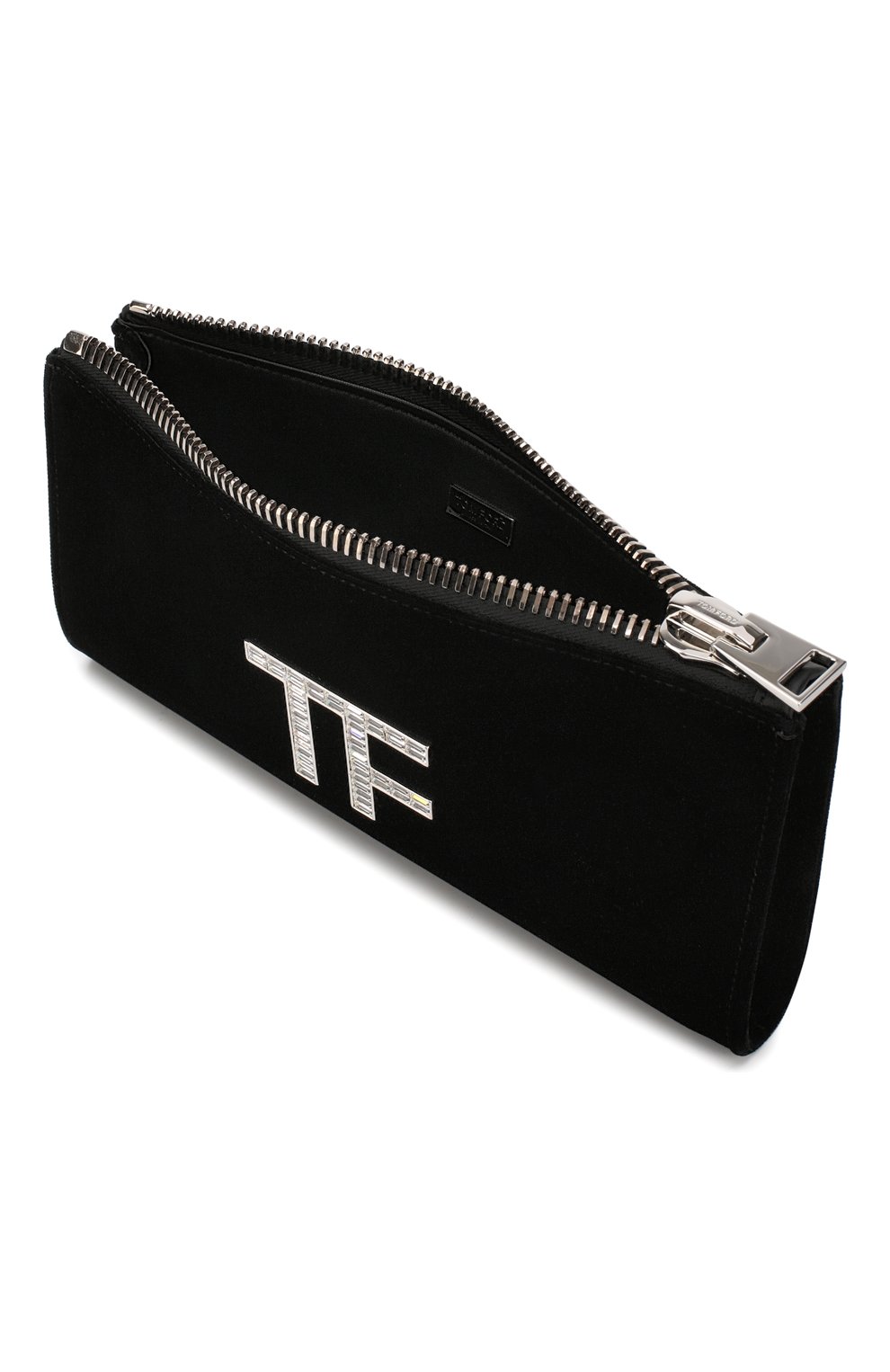Клатч Evening из бархата Tom Ford, черного цвета, арт. L1160P-V01 в ЦУМ | Фото №4 Клатч Evening из бархата Tom Ford черного цвета | Фото №4