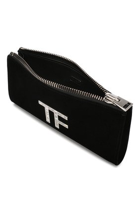 Клатч Evening из бархата Tom Ford, черного цвета, арт. L1160P-V01 в ЦУМ | Фото №4 Клатч Evening из бархата Tom Ford черного цвета | Фото №4