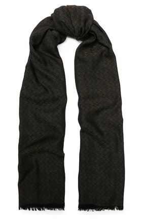 Мужской шарф из смеси шерсти и шелка с кашемиром BOTTEGA VENETA зеленого цвета по цене 31400 руб., арт. 498176/4V708 | Фото 1 Мужской шарф из смеси шерсти и шелка с кашемиром BOTTEGA VENETA зеленого цвета, арт. 498176/4V708 | Фото 1