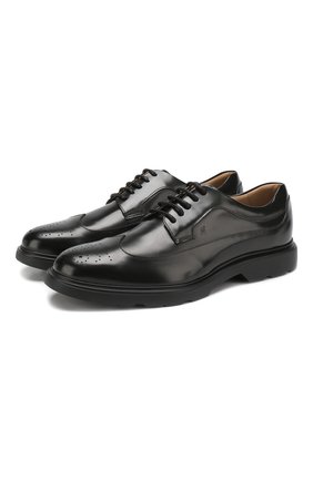 Мужские кожаные дерби HOGAN черного цвета по цене 34950 руб., арт. HXM3930BH706Q6 | Фото 1 Мужские кожаные дерби HOGAN черного цвета, арт. HXM3930BH706Q6 | Фото 1