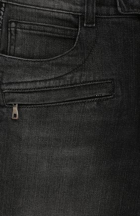 Детские джинсы с декоративными потертостями BALMAIN черного цвета, арт. 6K6570/KD860/12-16 | Фото 3 (Материал внешний: Хлопок; Статус проверки: Проверено, Проверена категория)