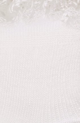 Детские хлопковые носки LA PERLA белого цвета, арт. 43455/000-0 | Фото 2 (Материал: Хлопок, Текстиль; Статус проверки: Проверена категория, Проверено; Региональные ограничения белый список (Axapta Mercury): RU; Кросс-КТ: Носки)
