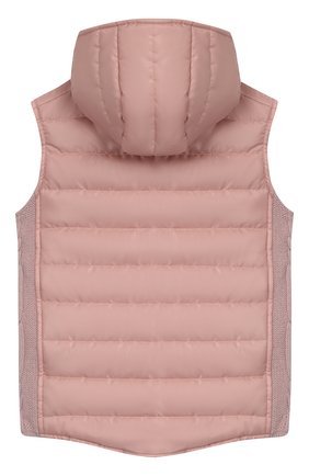 Детский двусторонний жилет с капюшоном GIORGETTI CASHMERE розового цвета по цене 25650 руб., арт. MB1370/2A-6A | Фото 2 Детский двусторонний жилет с капюшоном GIORGETTI CASHMERE розового цвета, арт. MB1370/2A-6A | Фото 2