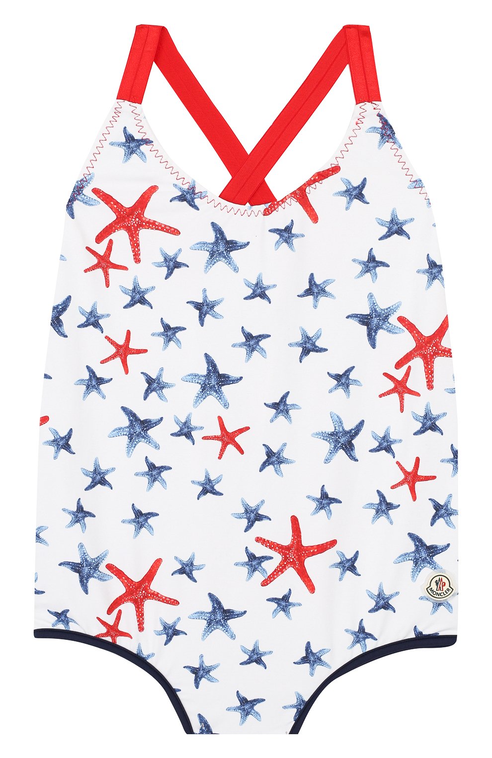 Детского слитный купальник MONCLER белого цвета, арт. E1-951-00785-05-0785S | Фото 1 (Статус проверки: Проверено, Требуются правки, Проверена категория; Ростовка одежда: 24 мес | 92 см, 36 мес | 98 см)