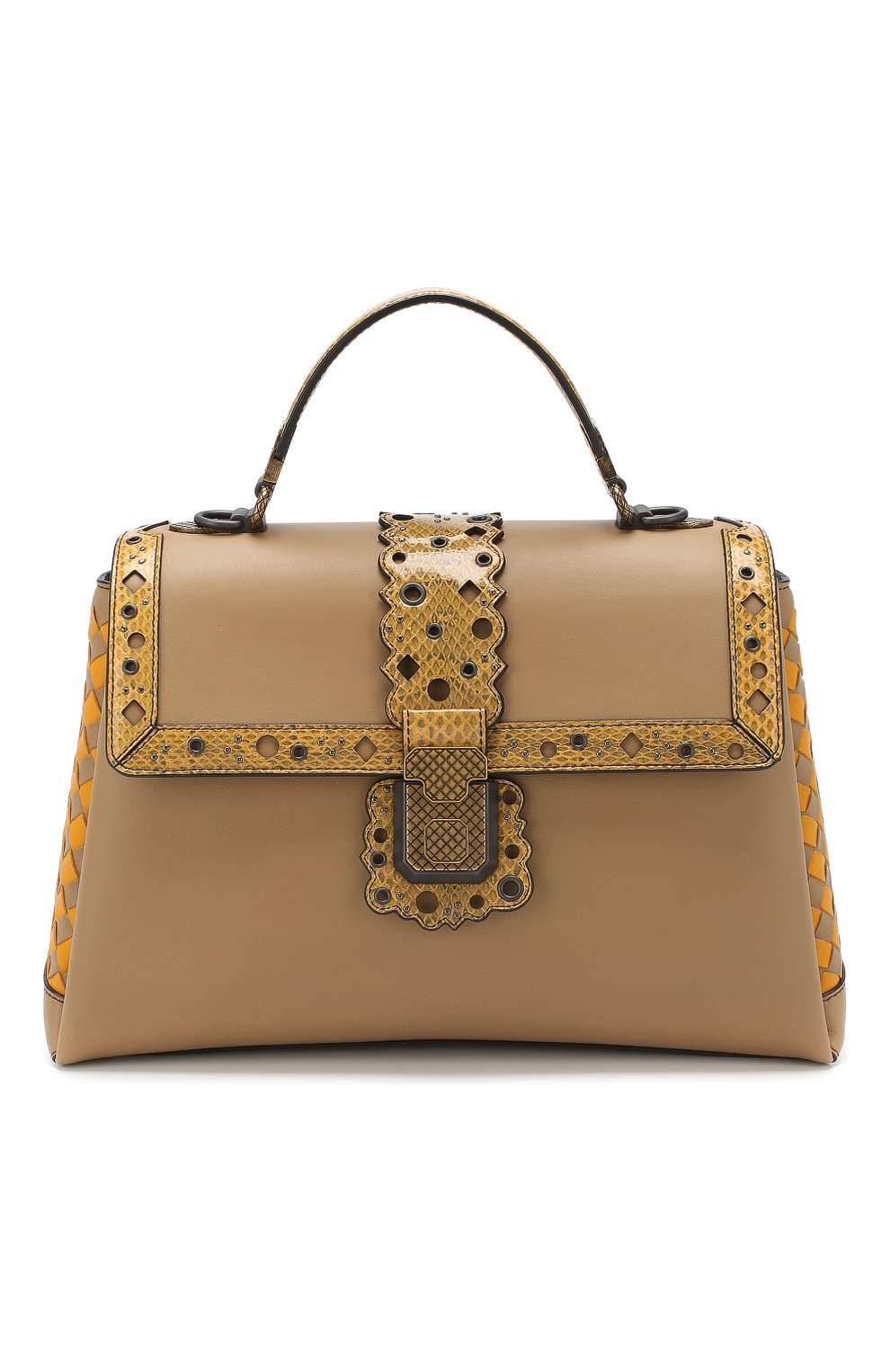 Сумка Piazza medium Bottega Veneta бежевая цвета | Фото №1