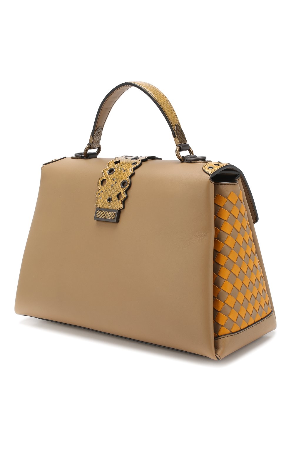 Женская сумка piazza medium BOTTEGA VENETA бежевая цвета, арт. 543205/V0EK4 купить в ЦУМ | Фото №3 Сумка Piazza medium Bottega Veneta бежевая цвета | Фото №3