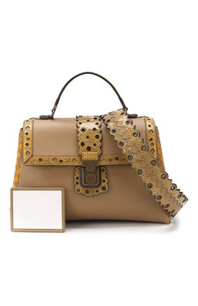Женская сумка piazza medium BOTTEGA VENETA бежевая цвета, арт. 543205/V0EK4 купить в ЦУМ | Фото №7 Сумка Piazza medium Bottega Veneta бежевая цвета | Фото №7