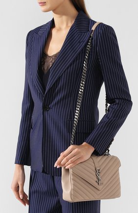 Женская сумка collège monogram medium SAINT LAURENT кремовая цвета, арт. 487213/BRM04 купить в ЦУМ | Фото №5 Сумка Collège Monogram medium Saint Laurent кремовая цвета | Фото №5