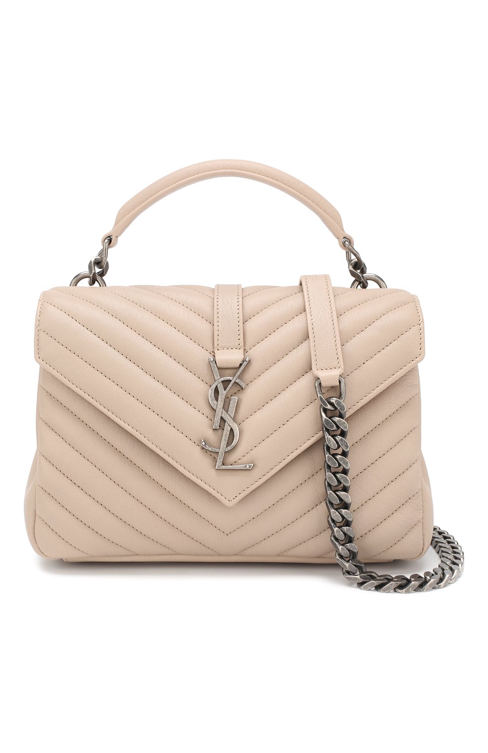 Женская сумка collège monogram medium SAINT LAURENT кремовая цвета, арт. 487213/BRM04 купить в ЦУМ | Фото №6 Сумка Collège Monogram medium Saint Laurent кремовая цвета | Фото №6