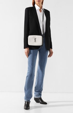 Женская сумка lou medium SAINT LAURENT белая цвета, арт. 520534/9J52E купить в ЦУМ | Фото №2 Сумка Lou medium Saint Laurent белая цвета | Фото №2