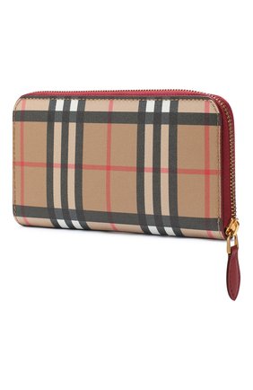 Кожаный кошелек Burberry, красного цвета, арт. 8005389 в ЦУМ | Фото №2 Кожаный кошелек Burberry красного цвета | Фото №2