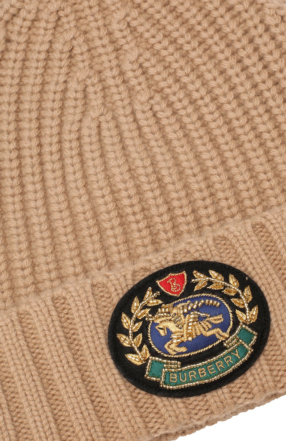 Женская шапка из смеси шерсти и кашемира BURBERRY бежевого цвета, арт. 8007194 | Фото 3 (Материал: Текстиль, Шерсть; Статус проверки: Проверена категория)