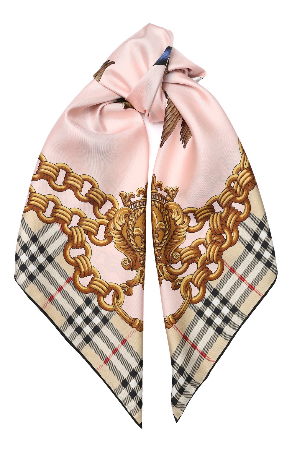 Шелковый платок Burberry бежевый | Фото №1