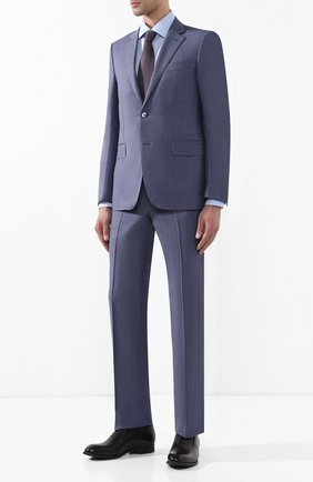 Мужская хлопковая сорочка с воротником кент ERMENEGILDO ZEGNA голубого цвета по цене 34350 руб., арт. 501030/9RS0GS | Фото 2 Мужская хлопковая сорочка с воротником кент ERMENEGILDO ZEGNA голубого цвета, арт. 501030/9RS0GS | Фото 2 (Материал внешний: Хлопок; Длина (для топов): Стандартные; Рукава: Длинные; Статус проверки: Проверено, Проверена категория; Случай: Формальный; Воротник: Кент; Манжеты: На пуговицах; Принт: Однотонные)
