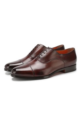 Мужские кожаные оксфорды SANTONI коричневого цвета по цене 44500 руб., арт. MCKE14285JJ1I0BRS38 | Фото 1 Мужские кожаные оксфорды SANTONI коричневого цвета, арт. MCKE14285JJ1I0BRS38 | Фото 1