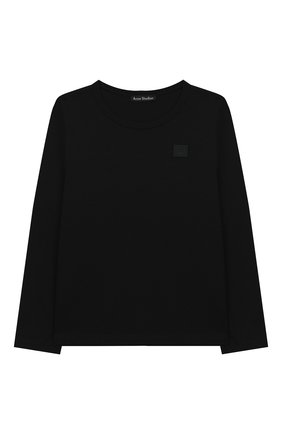 Детская хлопковый лонгслив ACNE STUDIOS черного цвета по цене 4230 руб., арт. 2NI173 | Фото 1 Детская хлопковый лонгслив ACNE STUDIOS черного цвета, арт. 2NI173 | Фото 1