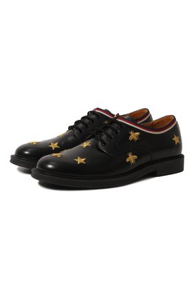 Детские кожаные дерби GUCCI черного цвета по цене 36350 руб., арт. 522232/D7310 | Фото 1 Детские кожаные дерби GUCCI черного цвета, арт. 522232/D7310 | Фото 1 (Статус проверки: Проверено, Проверена категория; Мальчики Кросс-КТ: дерби; Материал внешний: Кожа; Материал внутренний: Натуральная кожа)