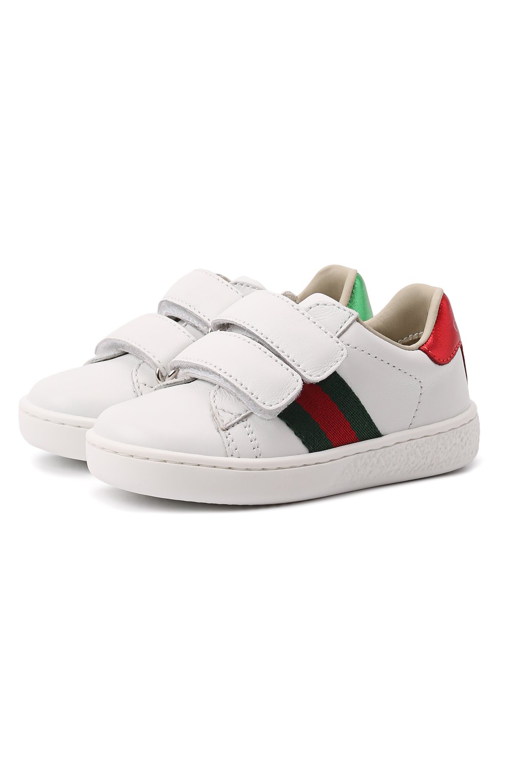 Мужского кожаные кеды GUCCI белого цвета, арт. 455447/CPWP0 | Фото 1 (Мальчики Кросс-КТ: Обувь-низкие; Региональные ограничения белый список (Axapta Mercury): RU; Кросс-КТ: велькро; Статус проверки: Проверено, Проверена категория; Мальчики-школьная форма: Спортивная обувь)