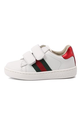 Мужского кожаные кеды GUCCI белого цвета по цене 29950 руб., арт. 455447/CPWP0 | Фото 2 Мужского кожаные кеды GUCCI белого цвета, арт. 455447/CPWP0 | Фото 2 (Мальчики Кросс-КТ: Обувь-низкие; Региональные ограничения белый список (Axapta Mercury): RU; Кросс-КТ: велькро; Статус проверки: Проверено, Проверена категория; Мальчики-школьная форма: Спортивная обувь)