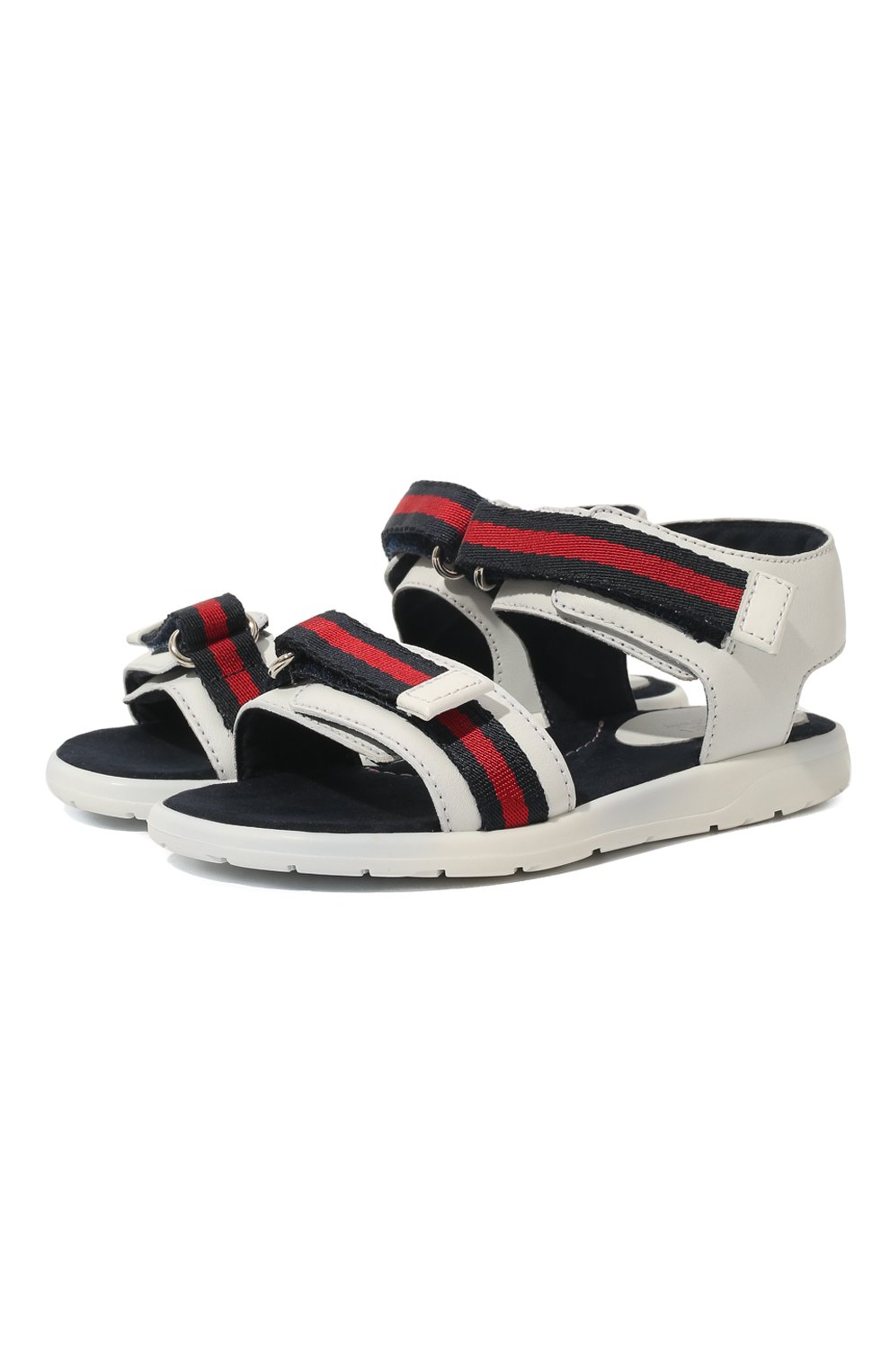 Мужского кожаные сандалии GUCCI белого цвета, арт. 257759/BLN10 | Фото 1 (Региональные ограничения белый список (Axapta Mercury): RU; Статус проверки: Проверена категория)