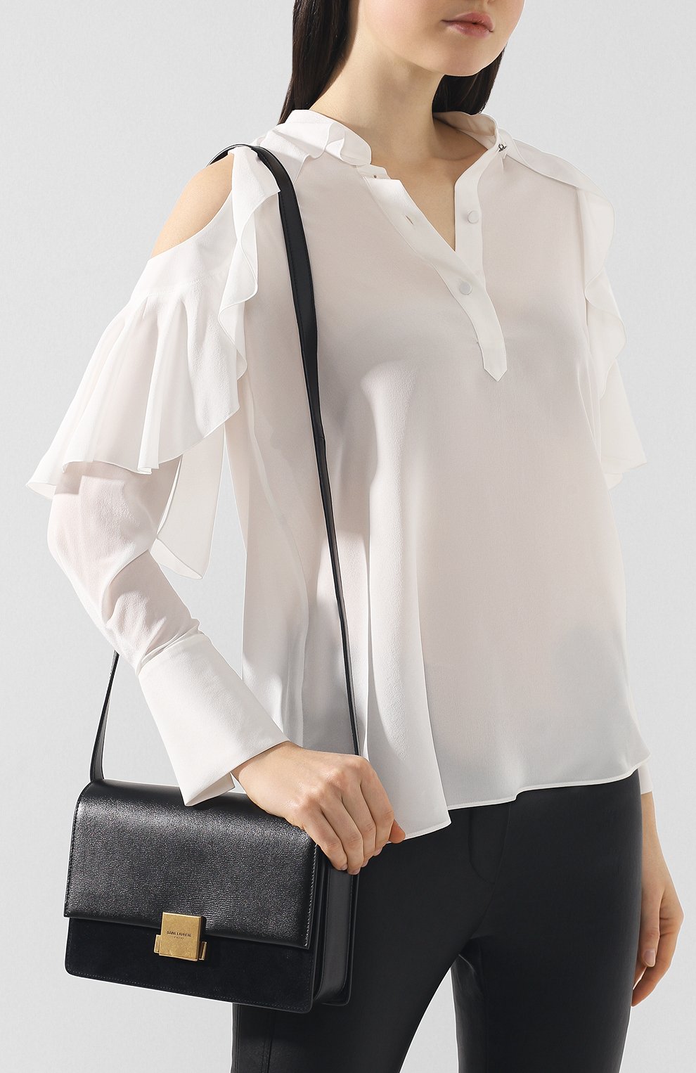 Женская сумка bellechasse medium SAINT LAURENT черная цвета, арт. 482044/D423W купить в ЦУМ | Фото №5 Сумка Bellechasse medium Saint Laurent черная цвета | Фото №5
