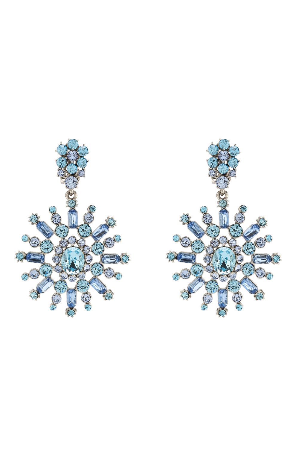Серьги-клипсы с отделкой кристаллами Swarovski | Фото №1