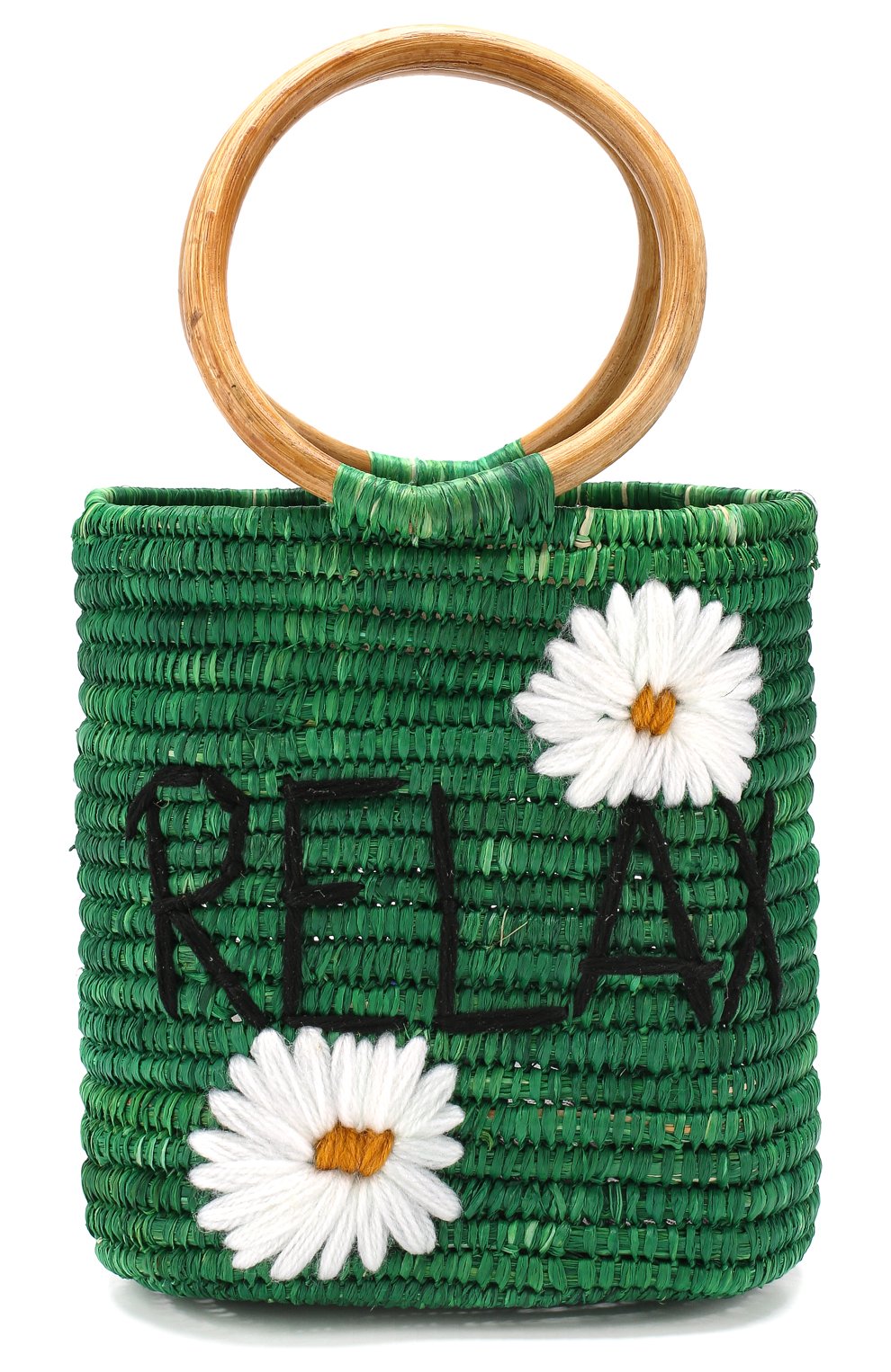 Женская сумка из рафии MANA SAINT TROPEZ зеленого цвета, арт. GREEN S0 BAG | Фото 1 (Материал: Растительное волокно; Размер: mini; Статус проверки: Проверена категория)