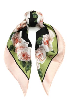 Женский разноцветный шелковый платок Dolce & Gabbana, арт. FN093R/GDL88 купить в ЦУМ | Фото №1 Шелковый платок Dolce & Gabbana разноцветный | Фото №1