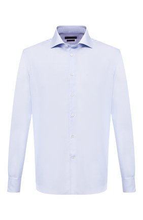 Мужская хлопковая рубашка CORNELIANI голубого цвета по цене 25100 руб., арт. 83P100-9111264/00 | Фото 1 Мужская хлопковая рубашка CORNELIANI голубого цвета, арт. 83P100-9111264/00 | Фото 1 (Рукава: Длинные; Длина (для топов): Стандартные; Материал внешний: Хлопок; Статус проверки: Проверено, Проверена категория; Случай: Формальный; Воротник: Акула; Принт: Однотонные; Манжеты: На пуговицах)