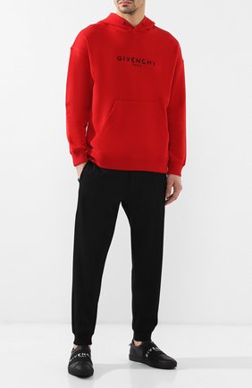 Мужской хлопковое худи GIVENCHY красного цвета по цене 54950 руб., арт. BM700R30AF | Фото 2 Мужской хлопковое худи GIVENCHY красного цвета, арт. BM700R30AF | Фото 2