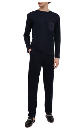 Мужские лонгслив из смеси хлопка и вискозы ZIMMERLI темно-синего цвета по цене 10950 руб., арт. 8520-21090 | Фото 2 Мужские лонгслив из смеси хлопка и вискозы ZIMMERLI темно-синего цвета, арт. 8520-21090 | Фото 2