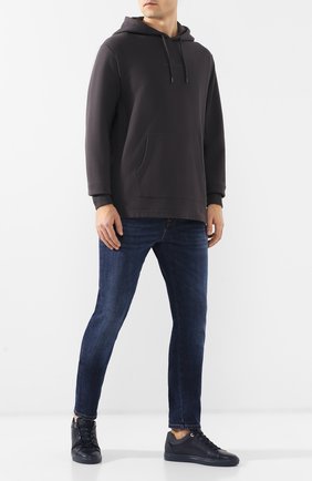 Мужские кожаные кеды HARRYS OF LONDON синего цвета по цене 29150 руб., арт. T0M NAPPA LEATHER/TECH | Фото 2 Мужские кожаные кеды HARRYS OF LONDON синего цвета, арт. T0M NAPPA LEATHER/TECH | Фото 2