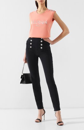 Женские джинсы-скинни BALMAIN черного цвета по цене 79200 руб., арт. RF15307/D027 | Фото 2 Женские джинсы-скинни BALMAIN черного цвета, арт. RF15307/D027 | Фото 2