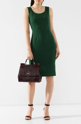 Женская сумка sicily DOLCE & GABBANA бордовая цвета, арт. BB6235/AI742 купить в ЦУМ | Фото №2 Сумка Sicily Dolce & Gabbana бордовая цвета | Фото №2