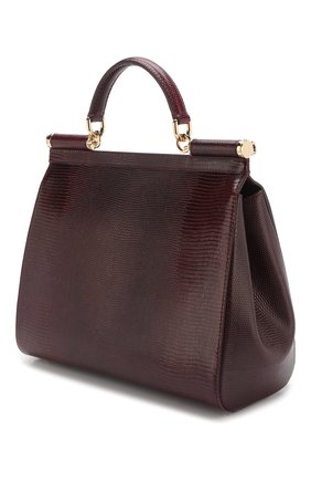 Женская сумка sicily DOLCE & GABBANA бордовая цвета, арт. BB6235/AI742 купить в ЦУМ | Фото №3 Сумка Sicily Dolce & Gabbana бордовая цвета | Фото №3