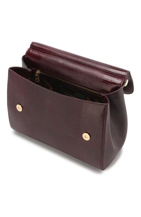 Женская сумка sicily DOLCE & GABBANA бордовая цвета, арт. BB6235/AI742 купить в ЦУМ | Фото №4 Сумка Sicily Dolce & Gabbana бордовая цвета | Фото №4