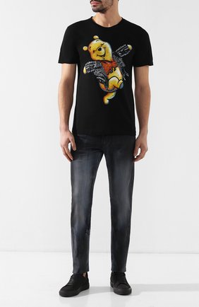 Мужская хлопковая футболка DOM REBEL черного цвета по цене 9740 руб., арт. HAPPY/T-SHIRT | Фото 2 Мужская хлопковая футболка DOM REBEL черного цвета, арт. HAPPY/T-SHIRT | Фото 2