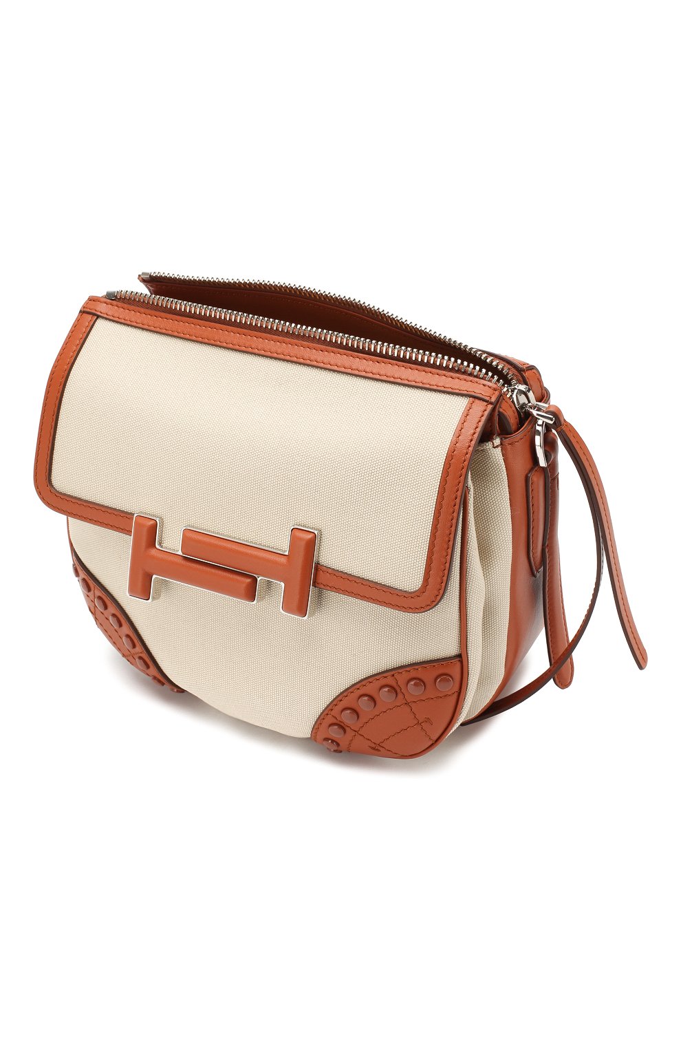 Женская сумка double t TOD’S бежевая цвета, арт. XBWD0TST100KNR купить в ЦУМ | Фото №4 Сумка Double T Tod’s бежевая цвета | Фото №4