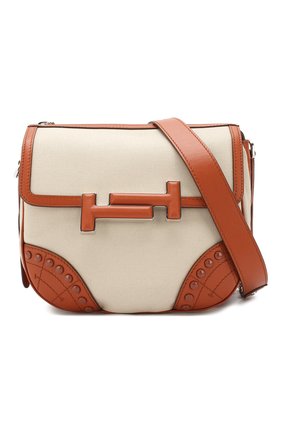 Женская сумка double t TOD’S бежевая цвета, арт. XBWD0TST100KNR купить в ЦУМ | Фото №6 Сумка Double T Tod’s бежевая цвета | Фото №6