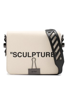 Женская сумка sculpture binder clip OFF-WHITE бежевая цвета, арт. 0WNA011R19B640854810 купить в ЦУМ | Фото №6 Сумка Sculpture Binder Clip Off-White бежевая цвета | Фото №6