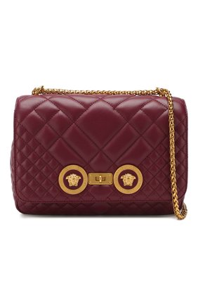 Женская сумка icon VERSACE бордовая цвета, арт. DBFG478/DNATR2 купить в ЦУМ | Фото №6 Сумка Icon Versace бордовая цвета | Фото №6