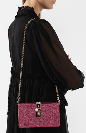 Клатч Dolce Box Dolce & Gabbana, фуксия цвета, арт. BB6246/AK040 в ЦУМ | Фото №5 Клатч Dolce Box Dolce & Gabbana фуксия цвета | Фото №5