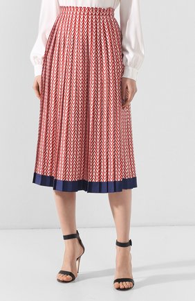 Женская красная шелковая юбка Valentino, арт. RB3RA4B94EK купить в ЦУМ | Фото №3 Шелковая юбка Valentino красная | Фото №3