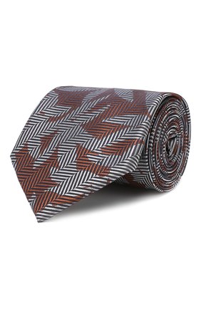 Мужской шелковый галстук GIORGIO ARMANI разноцветного цвета, арт. 360054/9P936 | Фото 1 (Статус проверки: Проверено; Материал: Текстиль, Шелк; Принт: С принтом)